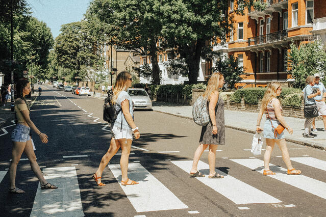 Posing Like The Beatles on the Famous Crosswalk
